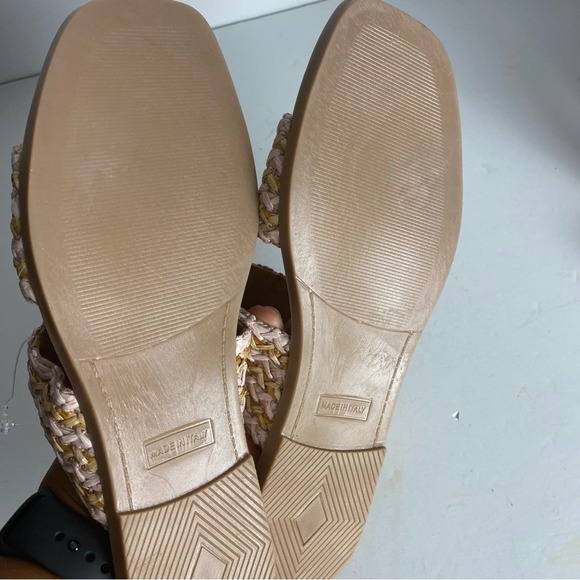 Avellini Wooven Double Straps Slides Sandals 8 - Picture 6 of 6